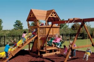swing set with deck austin