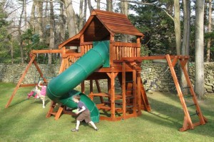 maverick half shack wooden swing set pic